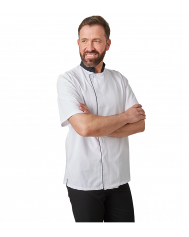 Veste de cuisine mixte MC Valin blanc / noir