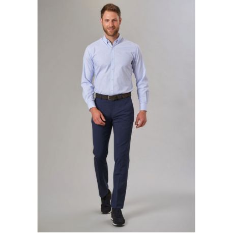 Pantalon Homme, Coupe Slim, Sans pinces, polyester et laine